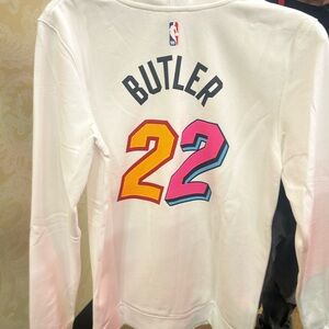 White Long Sleeve Jersey with Colorful Number 22 med and Lg